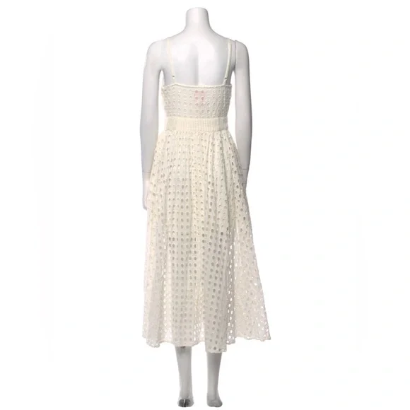 Solid & Stripe White Cotton Eyelet Midi Dress - Picture 3 of 3